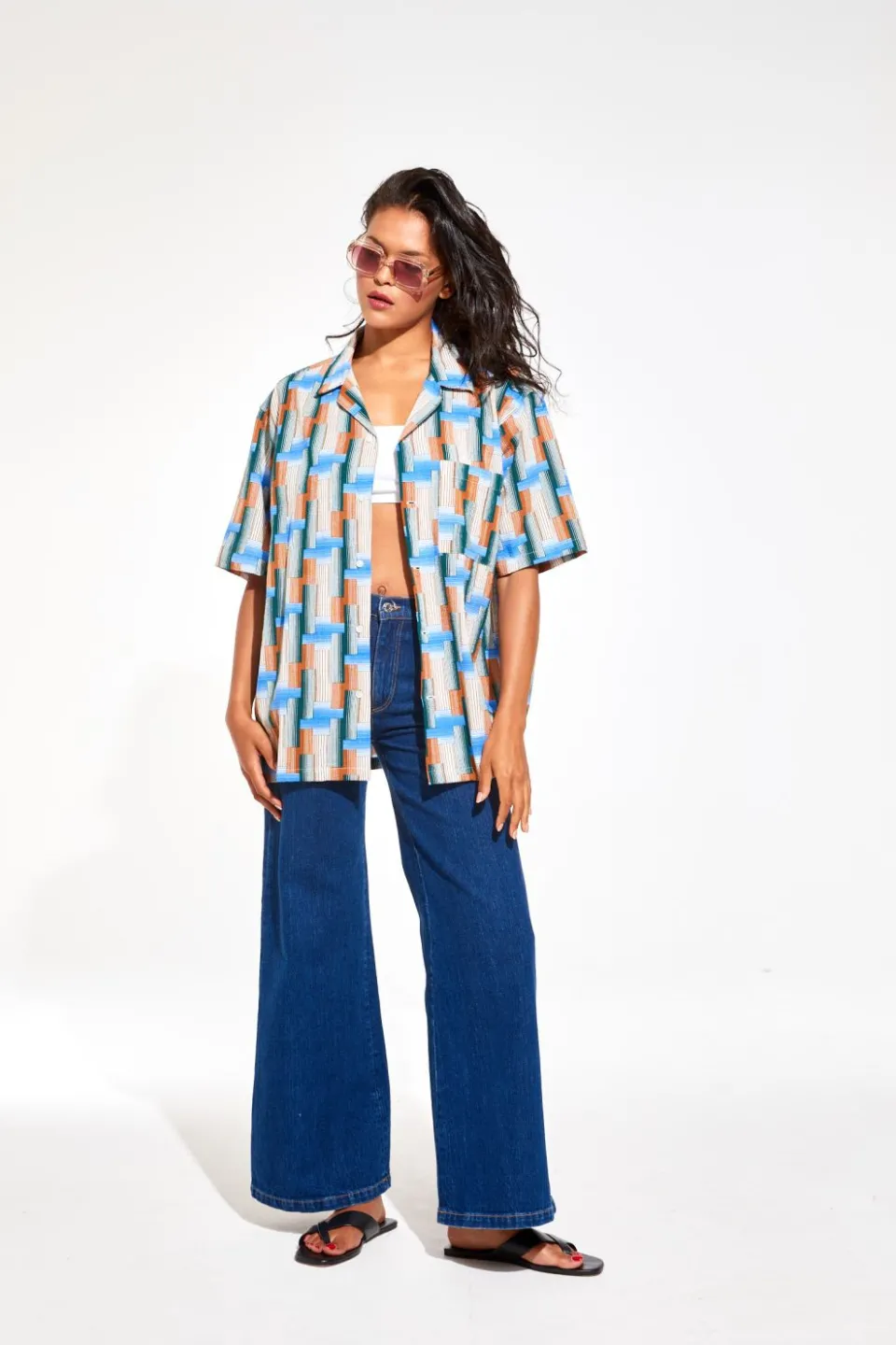 Sale Mapoésie Chemise Homy Echo Bleu