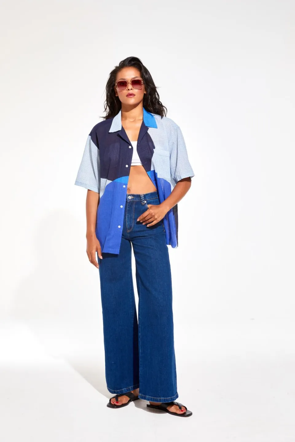 Clearance Mapoésie Chemise Homy Galet Bleu