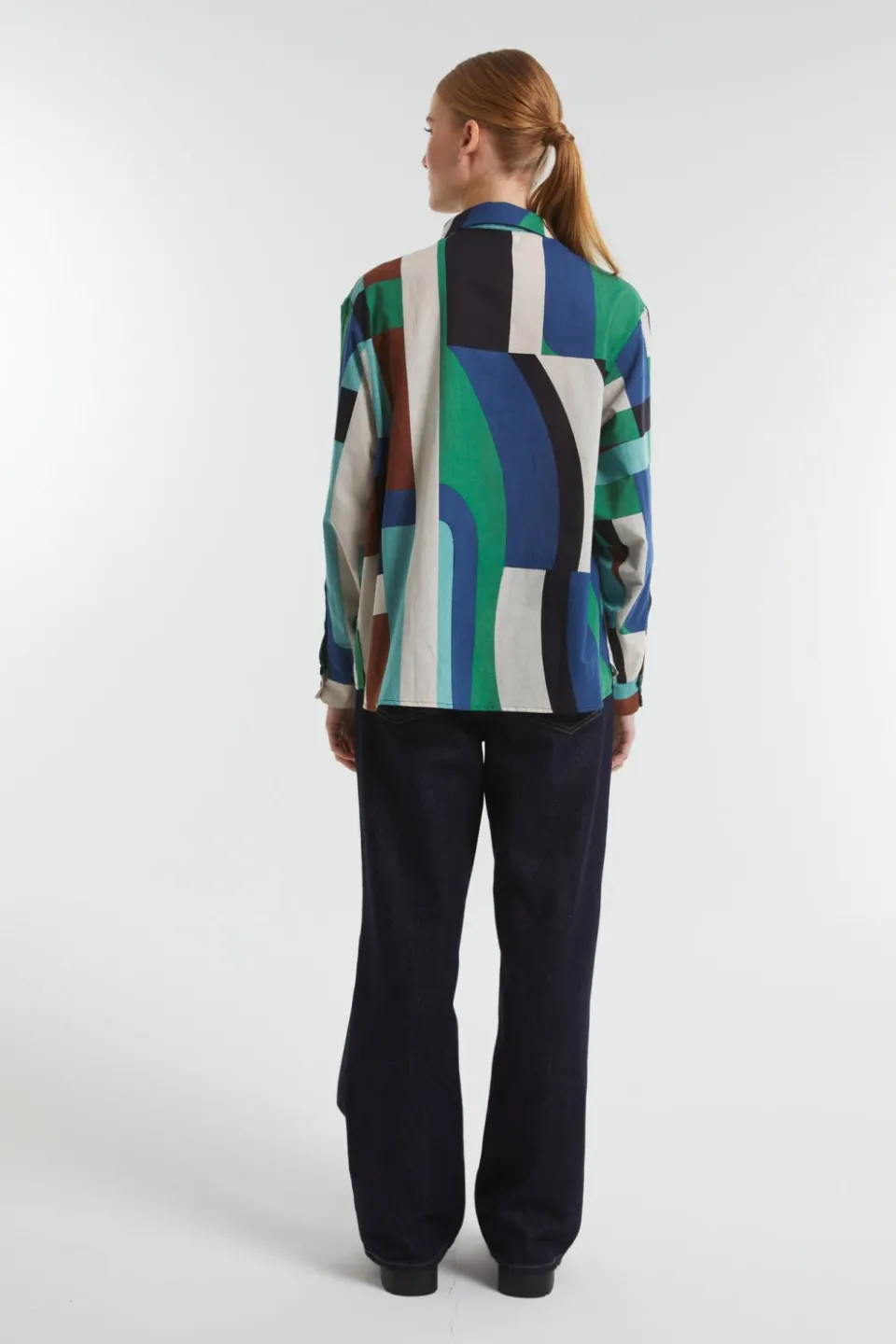 Online Mapoésie Chemise Rosalie Supersonic Bleu Vert