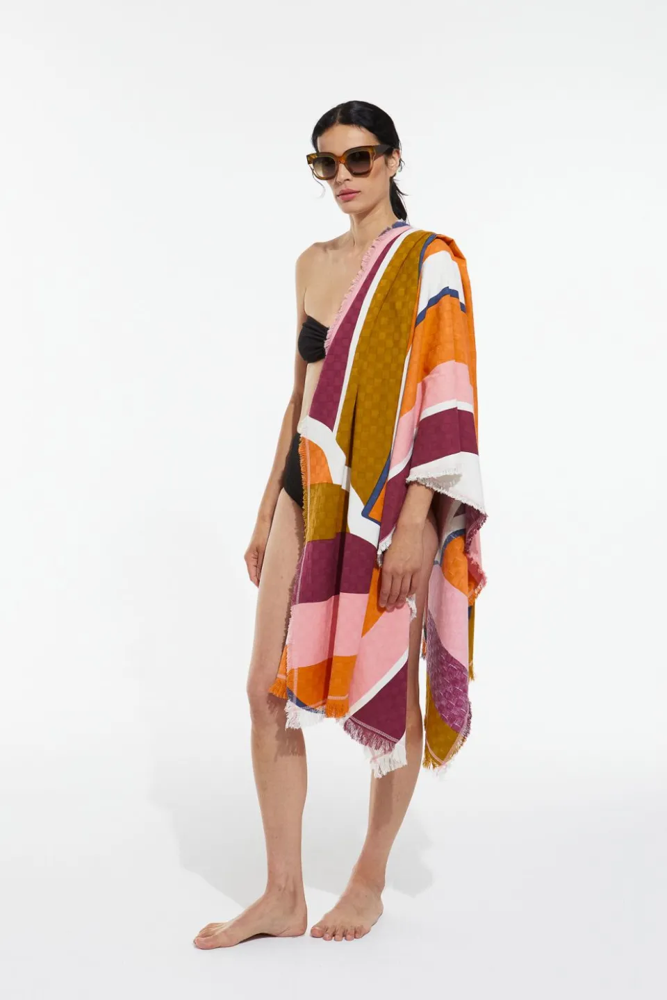 New Mapoésie Drap De Plage La Vague Rose