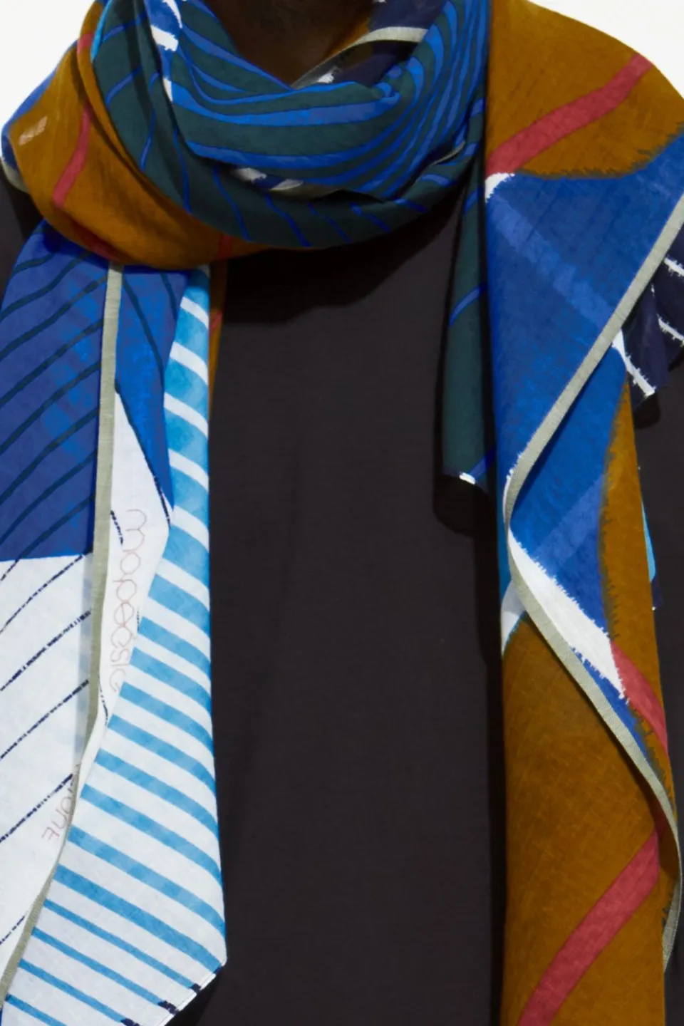 Fashion Mapoésie Foulard Cinétique Bleu
