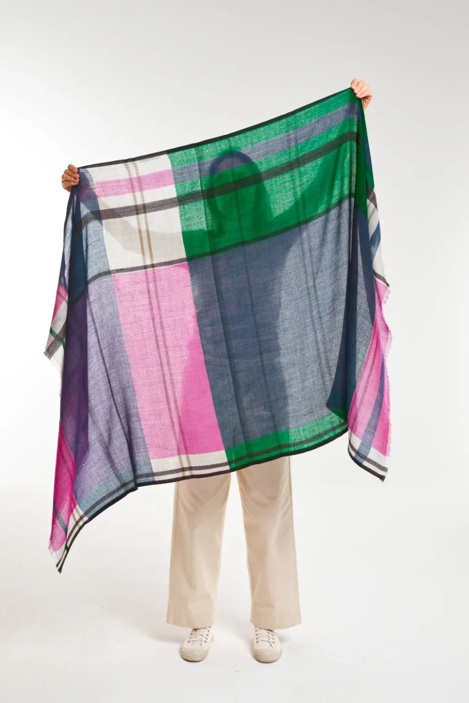 Discount Mapoésie Foulard Divine Rose Vert