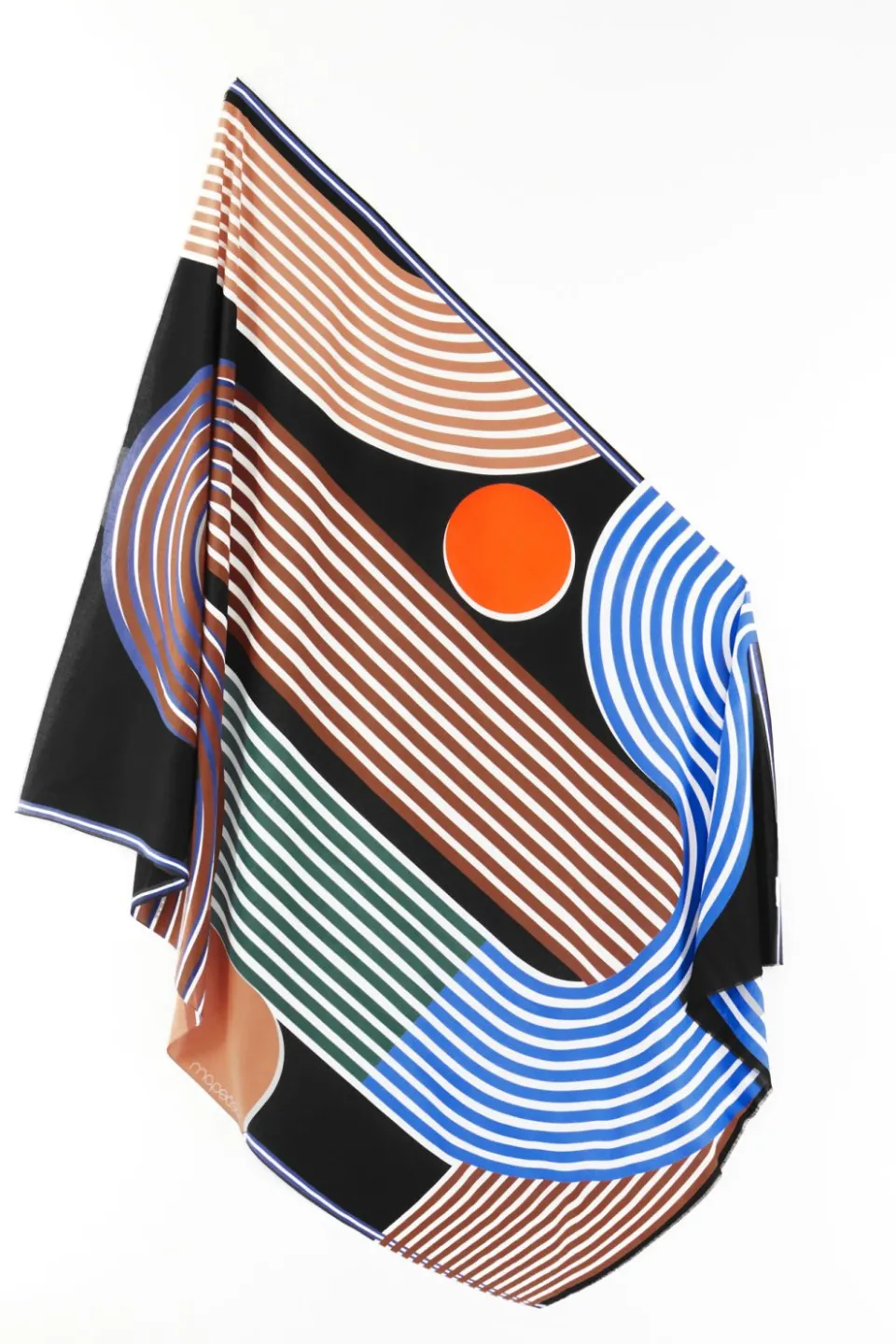 Fashion Mapoésie Foulard Flow Noir Bleu