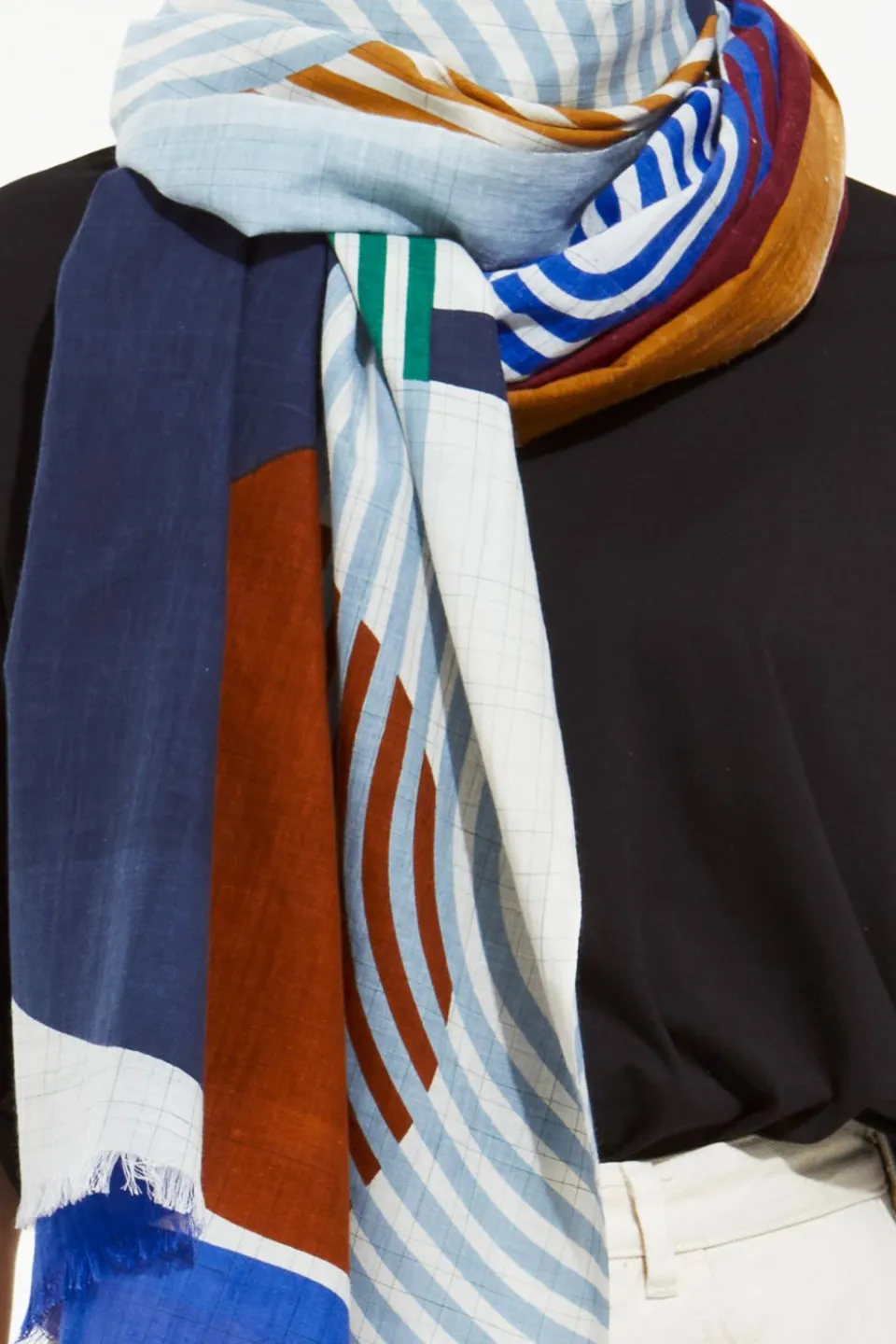 Outlet Mapoésie Foulard Ruisseau Bleu