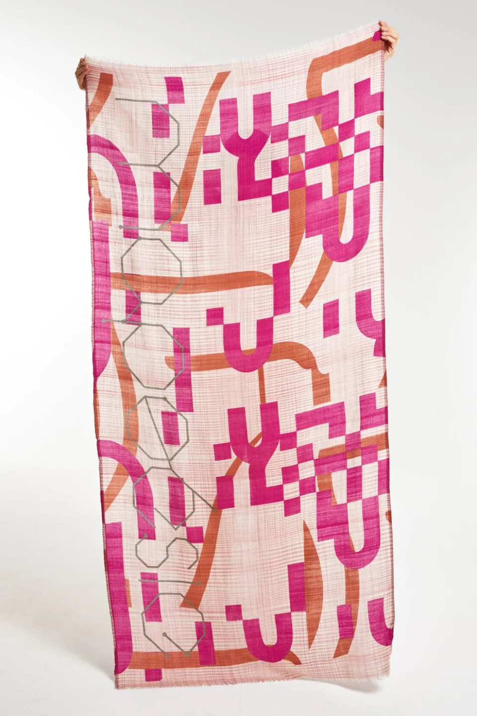 Online Mapoésie Foulard Signe Rose Flash