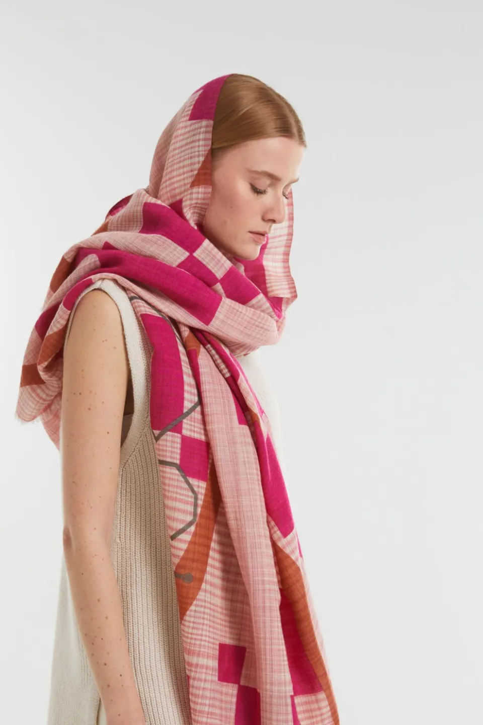 Online Mapoésie Foulard Signe Rose Flash