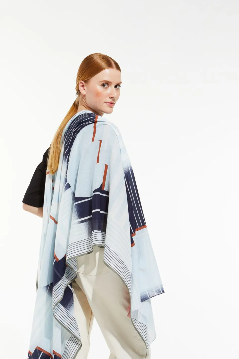 Outlet Mapoésie Foulard Soleil Levant Marine