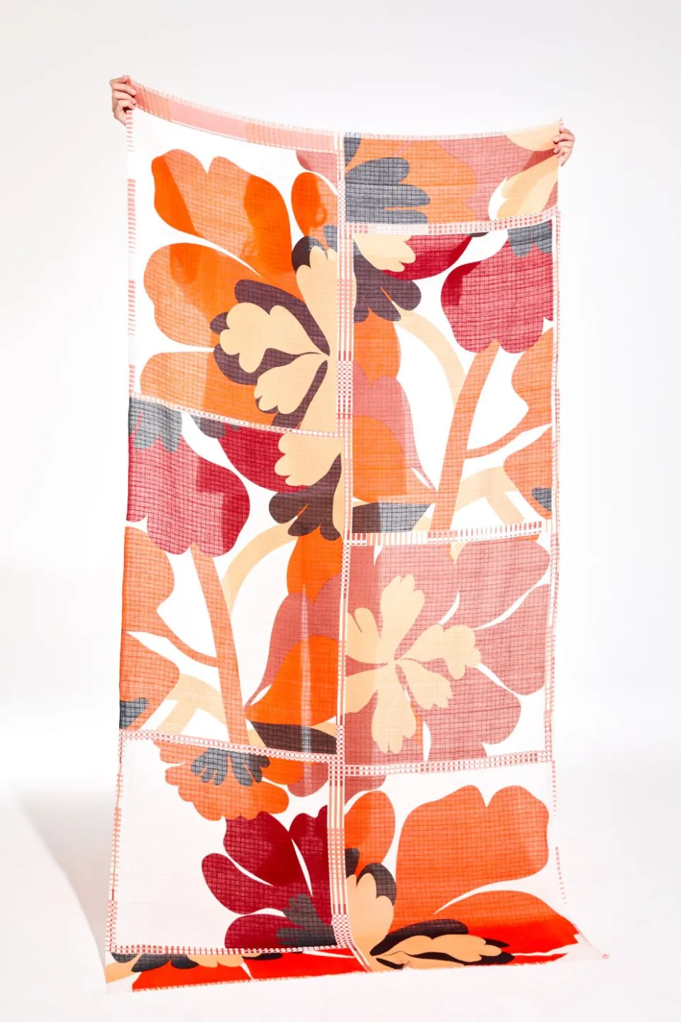 Discount Mapoésie Foulard Bloom Vermillon