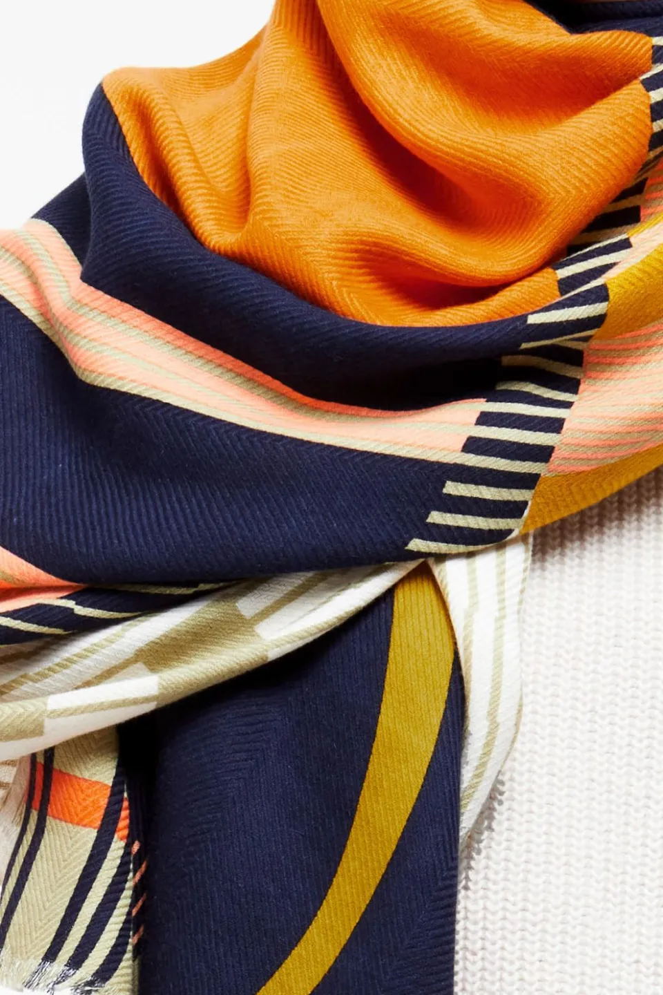 Fashion Mapoésie Foulard Chrysalide Terracotta