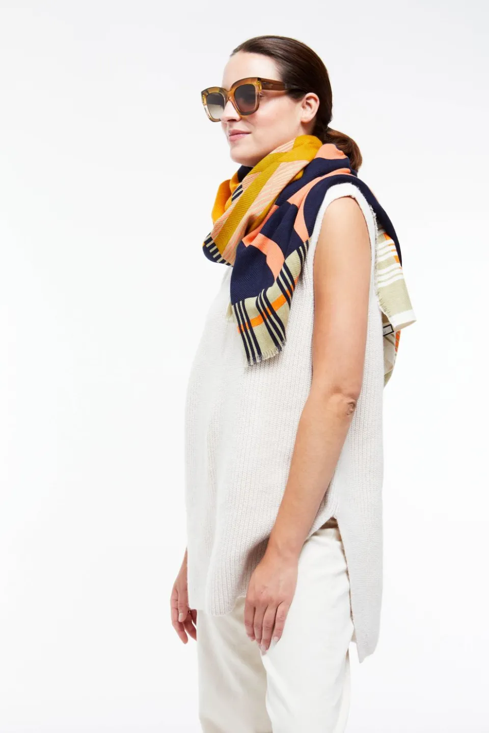 Fashion Mapoésie Foulard Chrysalide Terracotta