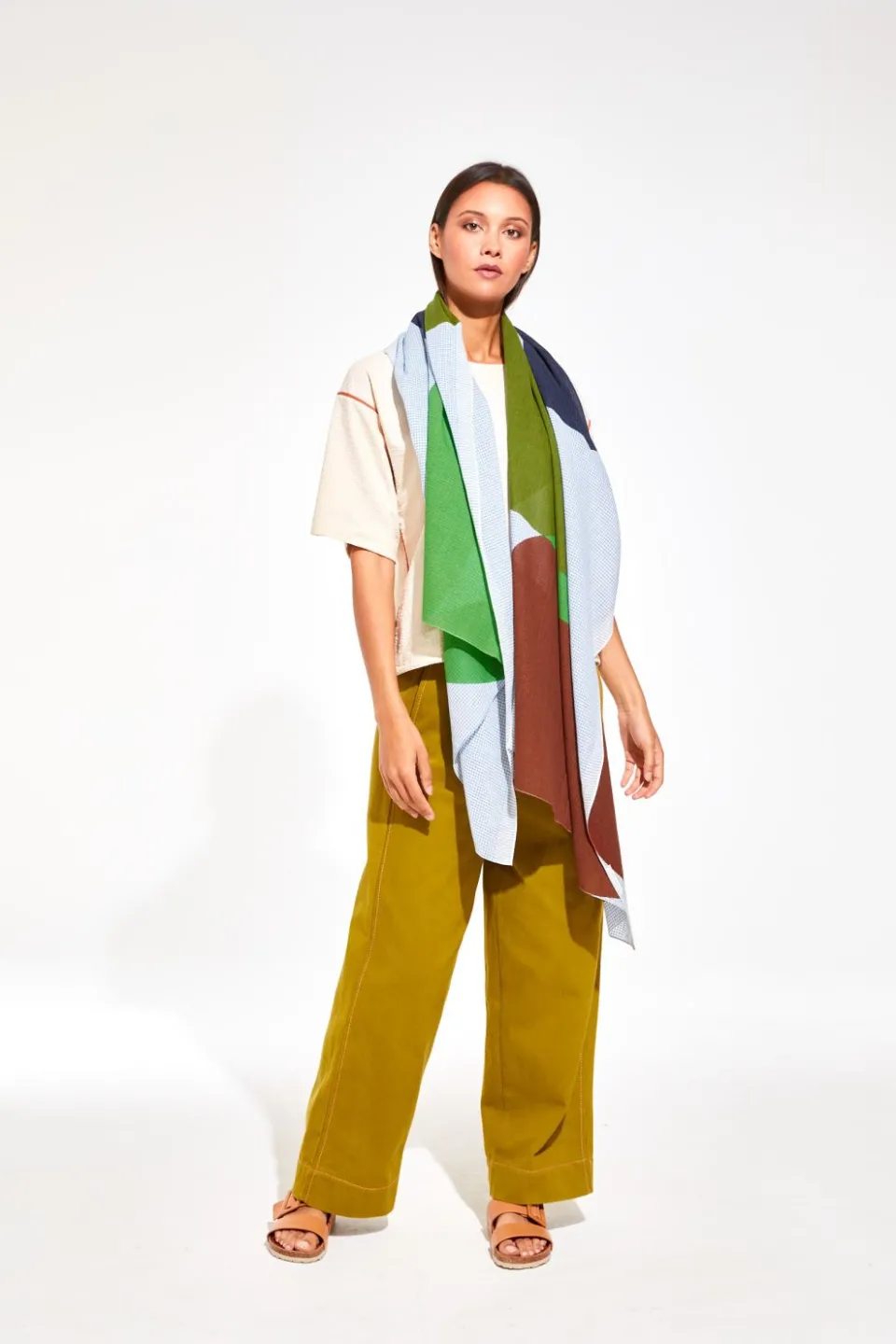 Discount Mapoésie Foulard Galet Vert