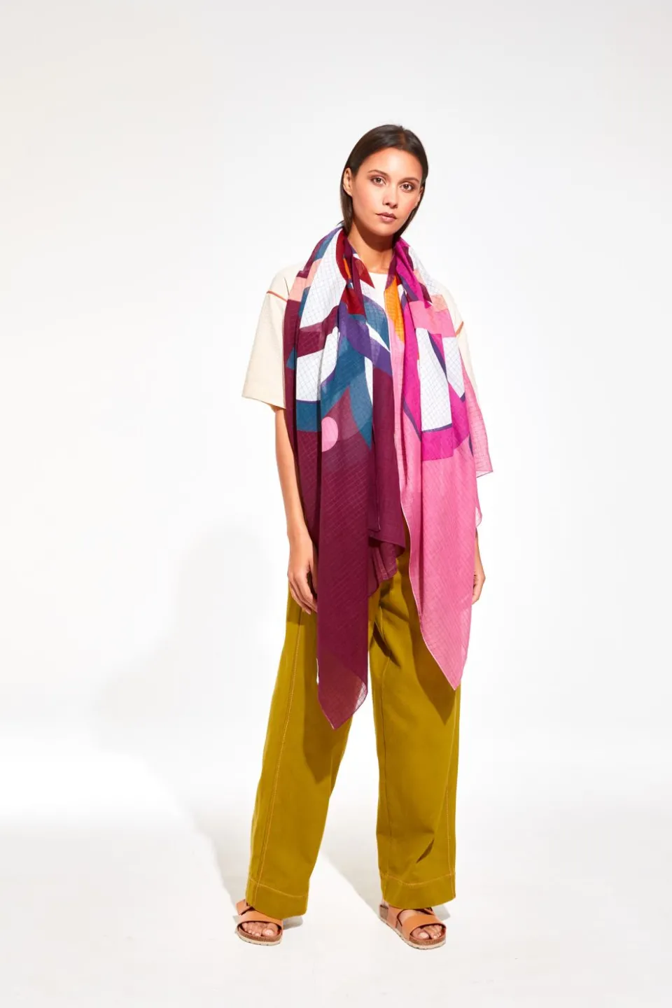 Online Mapoésie Foulard Icone Bordeaux Rose