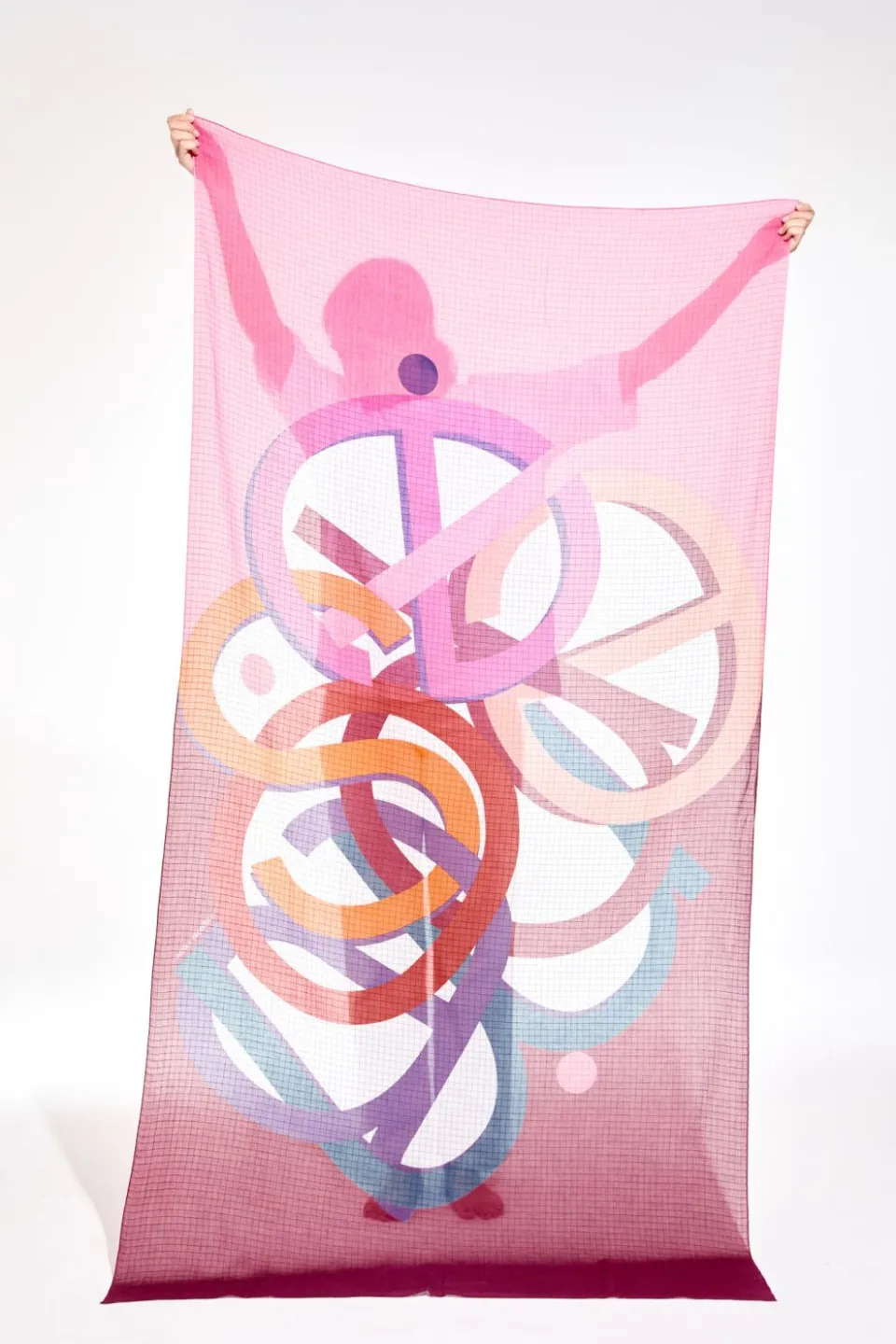 Online Mapoésie Foulard Icone Bordeaux Rose