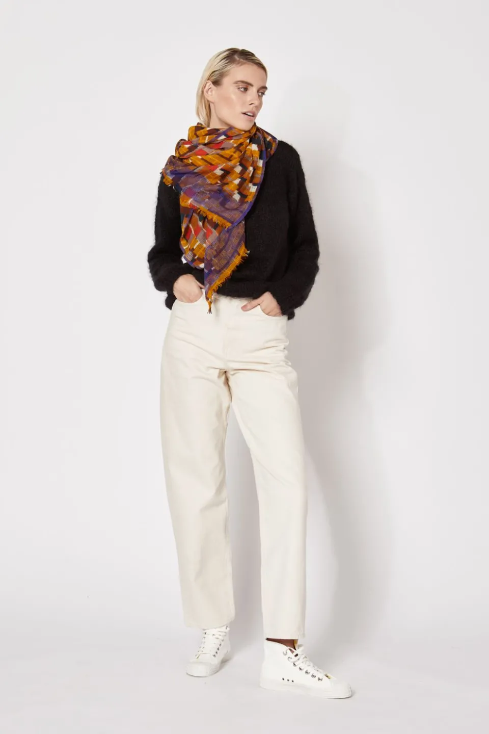 New Mapoésie FOULARD OCTAVE MOUTARDE