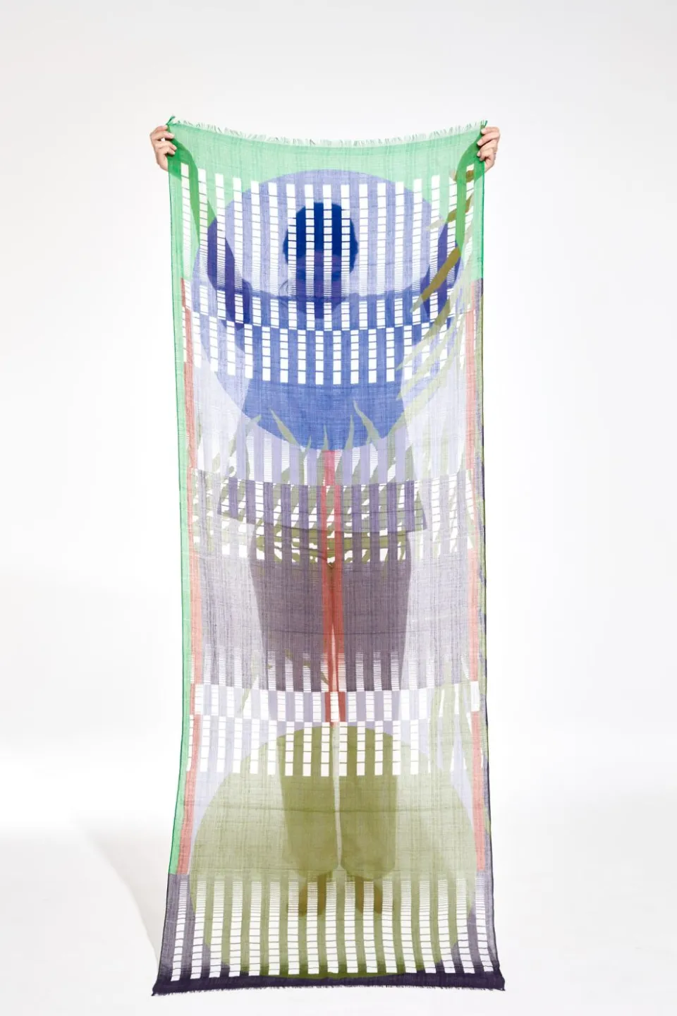 Clearance Mapoésie Foulard Phoenix Bleu Vert