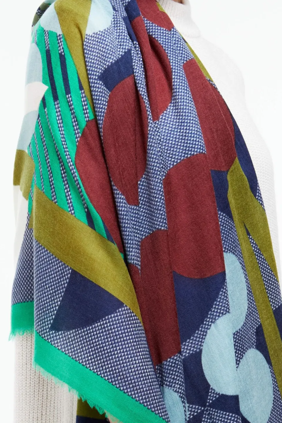 Outlet Mapoésie Foulard Scarabée Marine