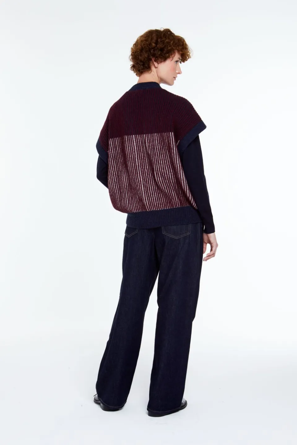 Sale Mapoésie Gilet Mona Module Marine