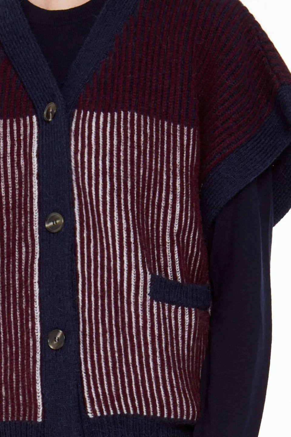 Sale Mapoésie Gilet Mona Module Marine
