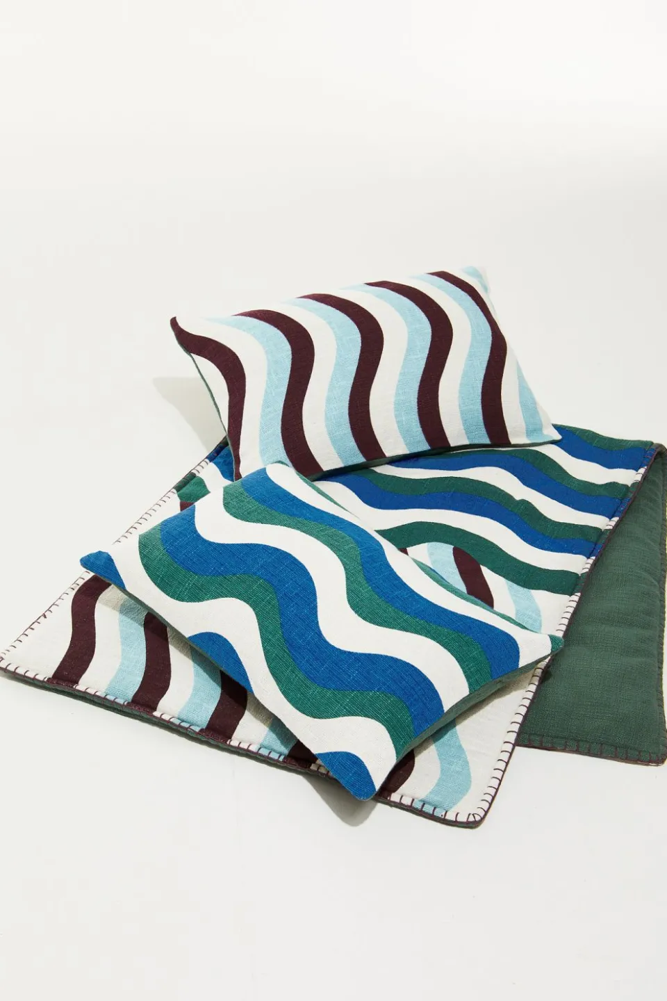 Outlet Mapoésie Housse De Coussin Gamma Bleu
