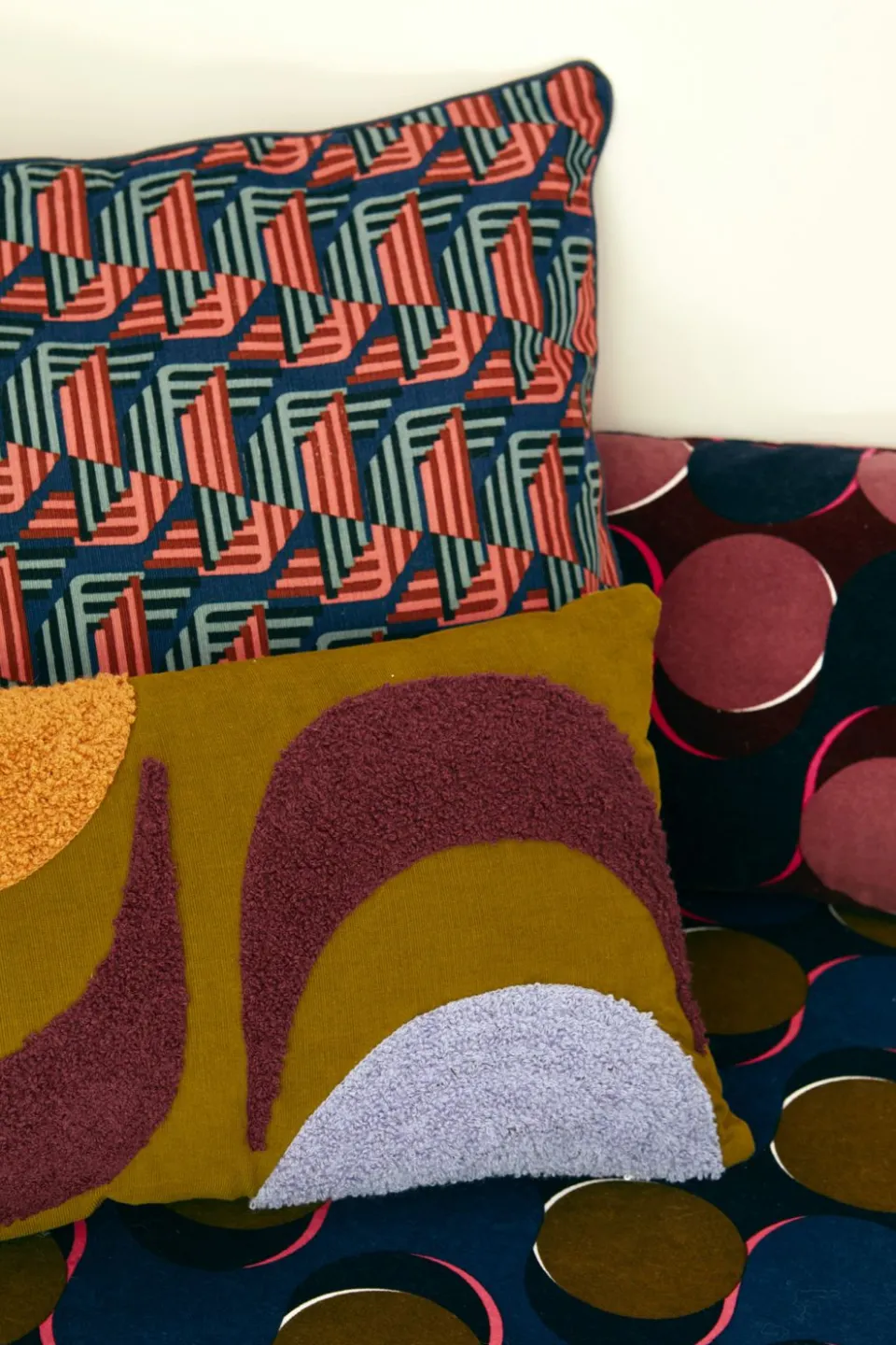 Online Mapoésie Housse de coussin Atome Corail