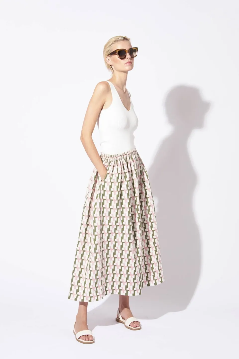 New Mapoésie JUPE ROMEO SUAVE ROSE OLIVE