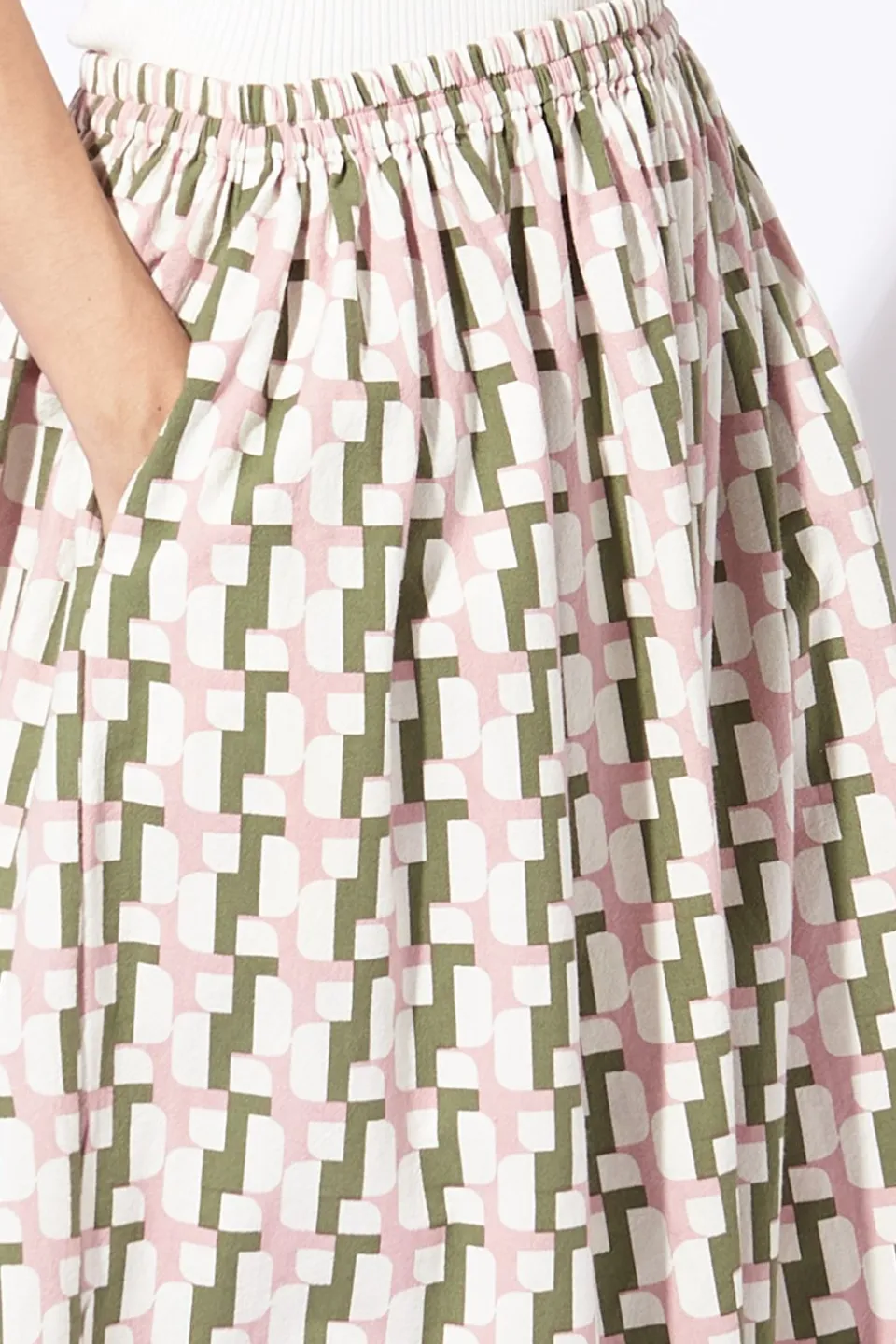 New Mapoésie JUPE ROMEO SUAVE ROSE OLIVE