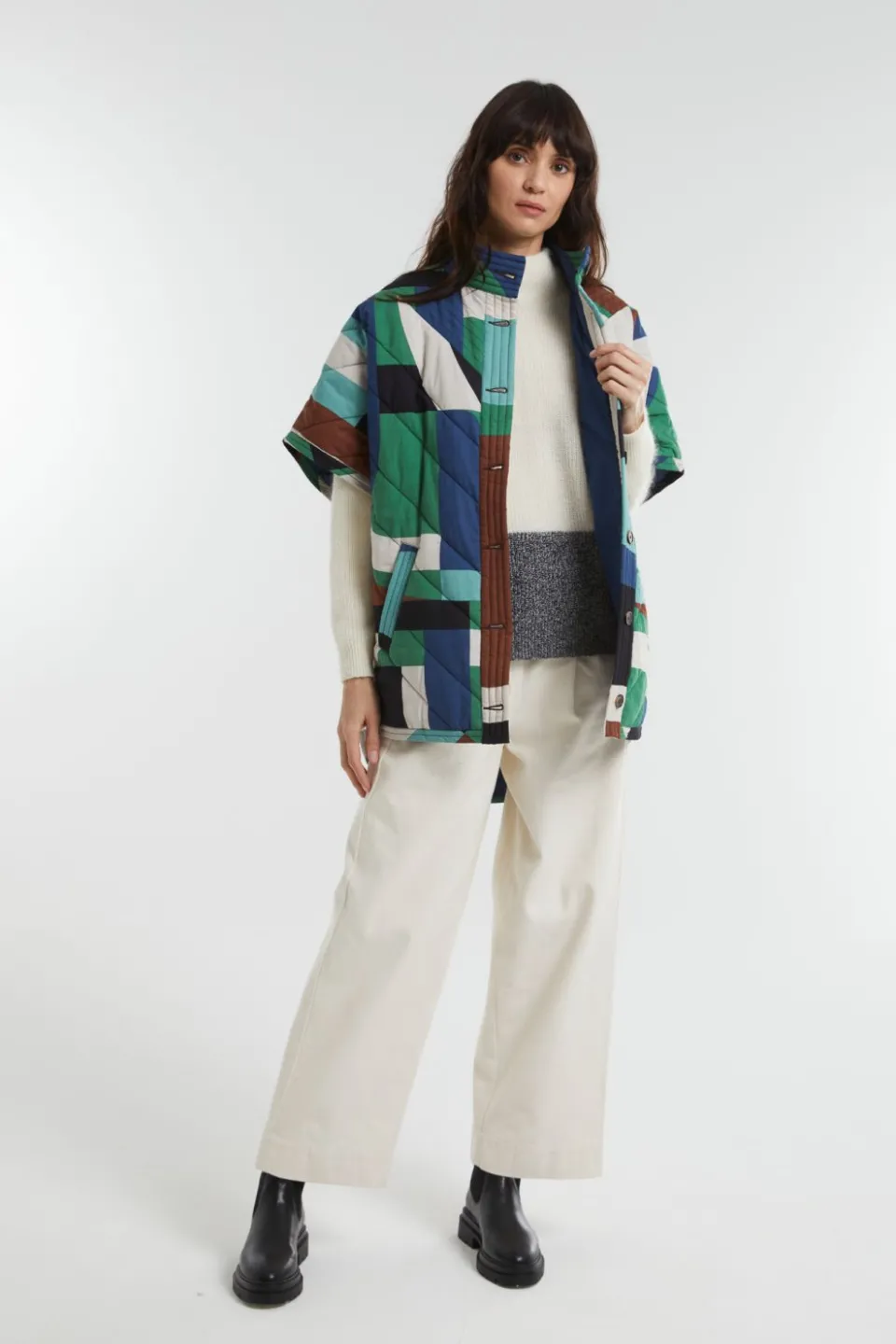 Sale Mapoésie Manteau Erin Supersonic Bleu Vert