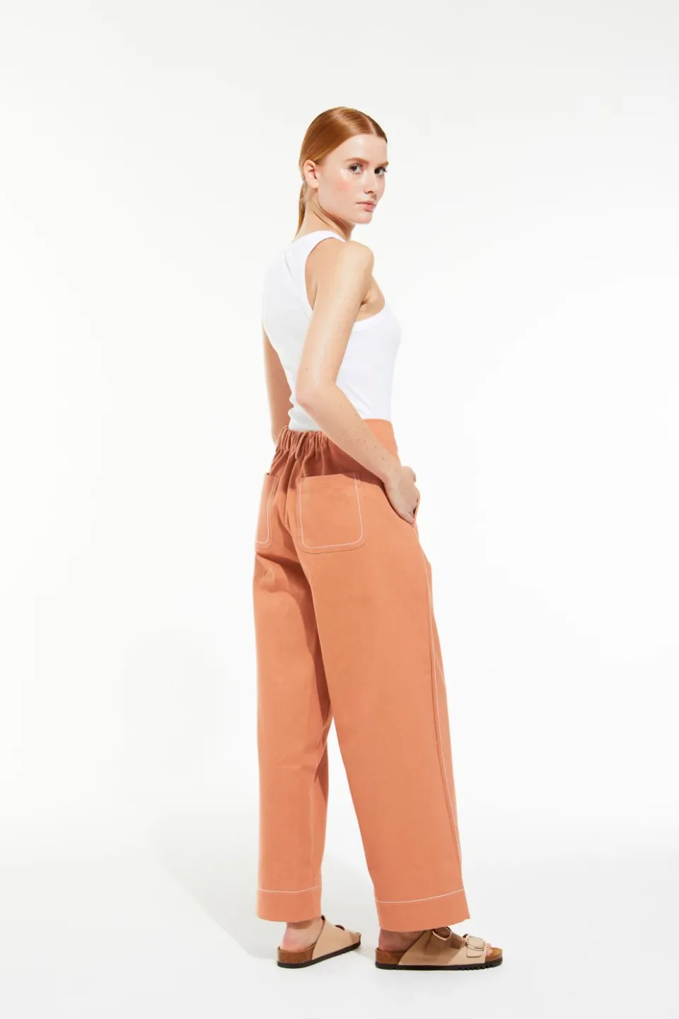 Best Mapoésie Pantalon Victor Dune Terracotta