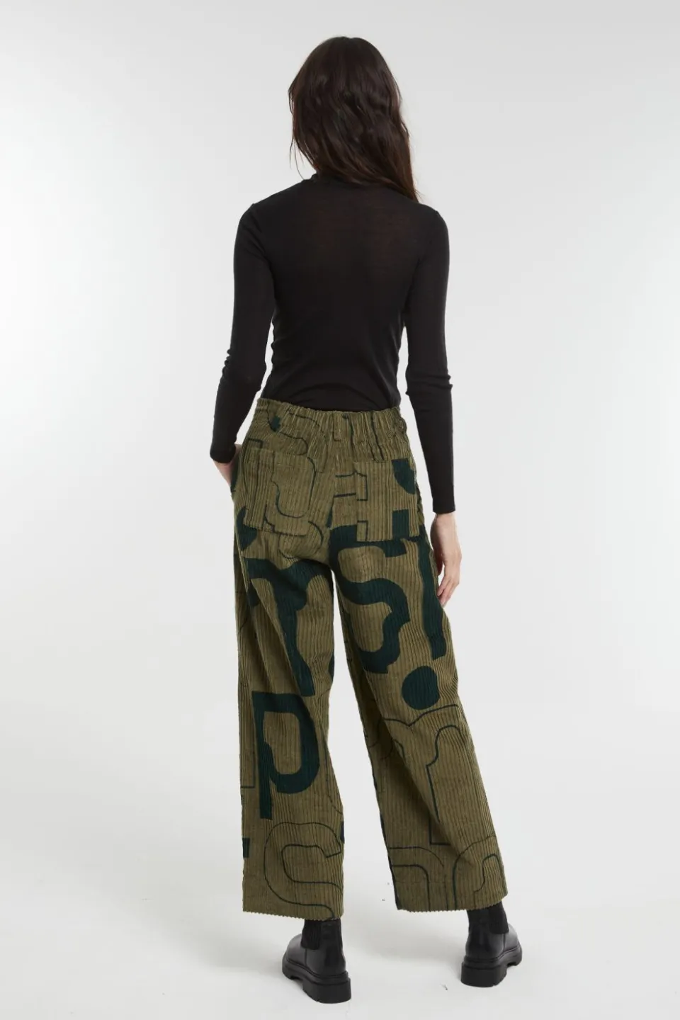 Online Mapoésie Pantalon Victor Lyrique Bicolor Kaki