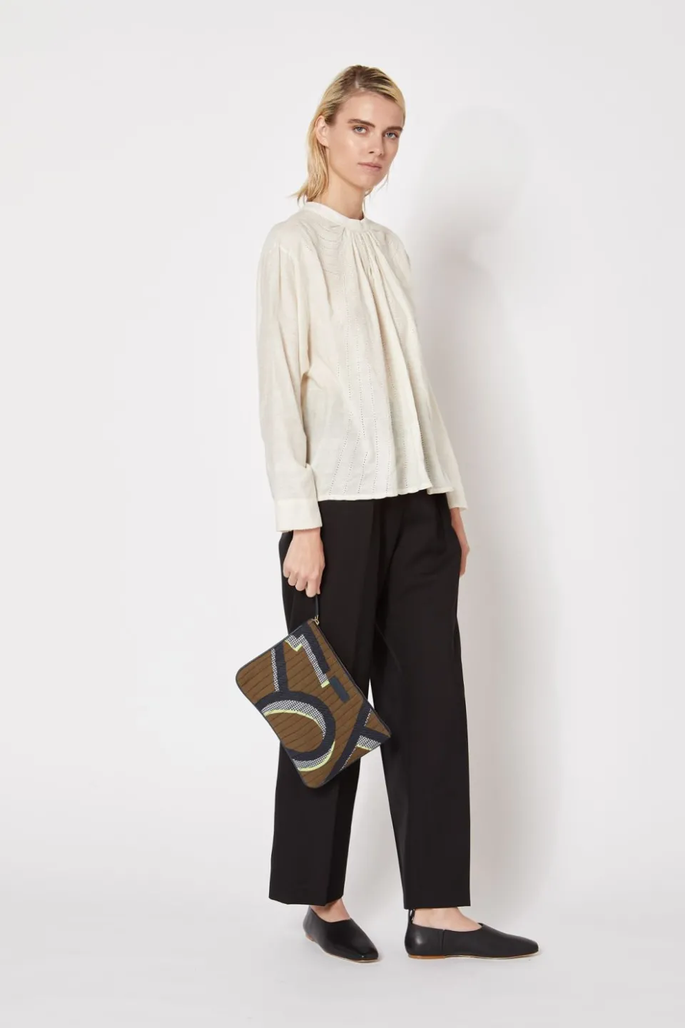 Hot Mapoésie POCHETTE L MONOGRAMME KAKI