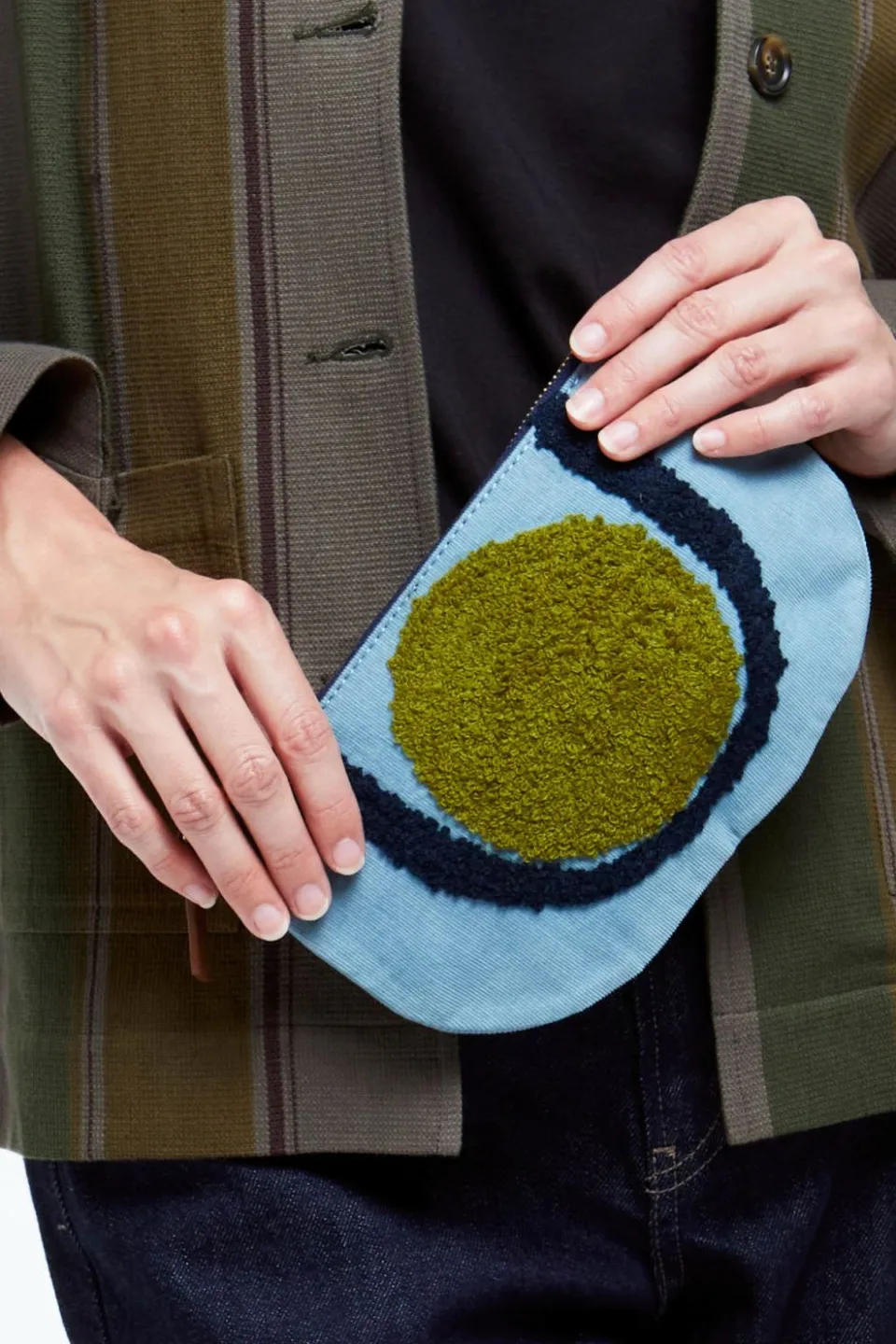 Fashion Mapoésie Pochette Luna Madone Bleu Gris