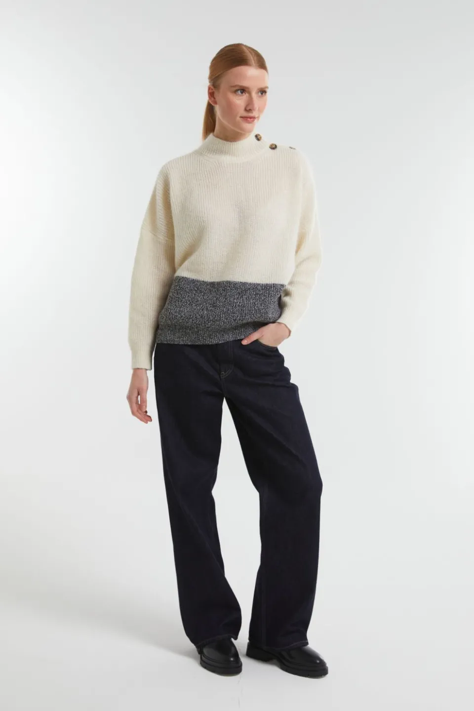 Discount Mapoésie Pull Altea Bonnie Ecru