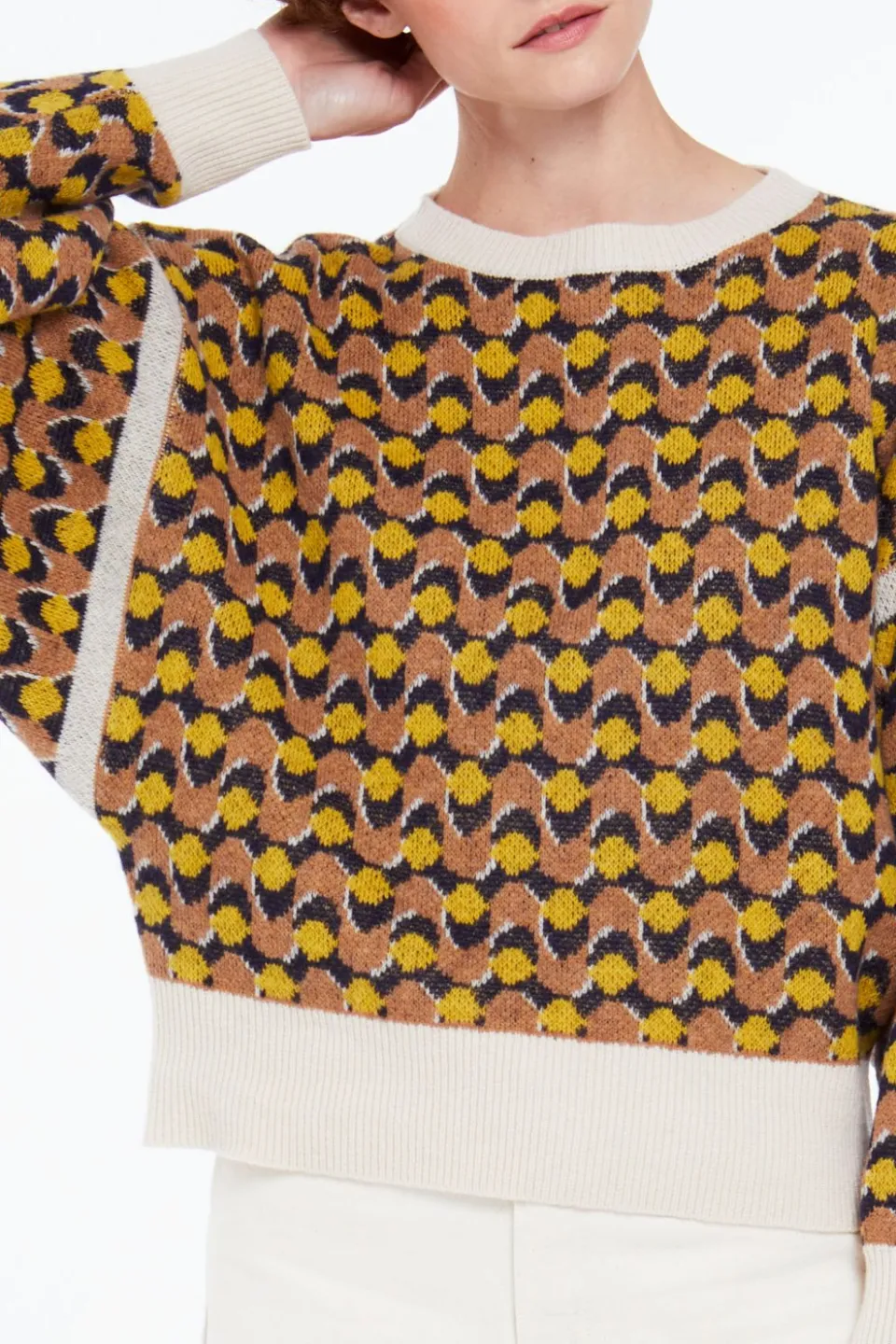 Clearance Mapoésie Pull Axel Onde Fauve