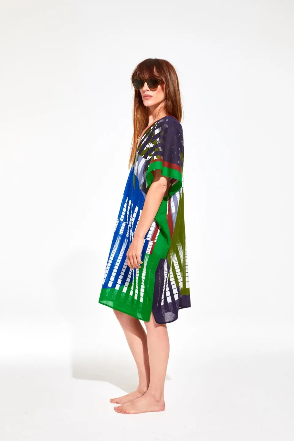 Outlet Mapoésie Robe Elia Phoenix Bleu Vert
