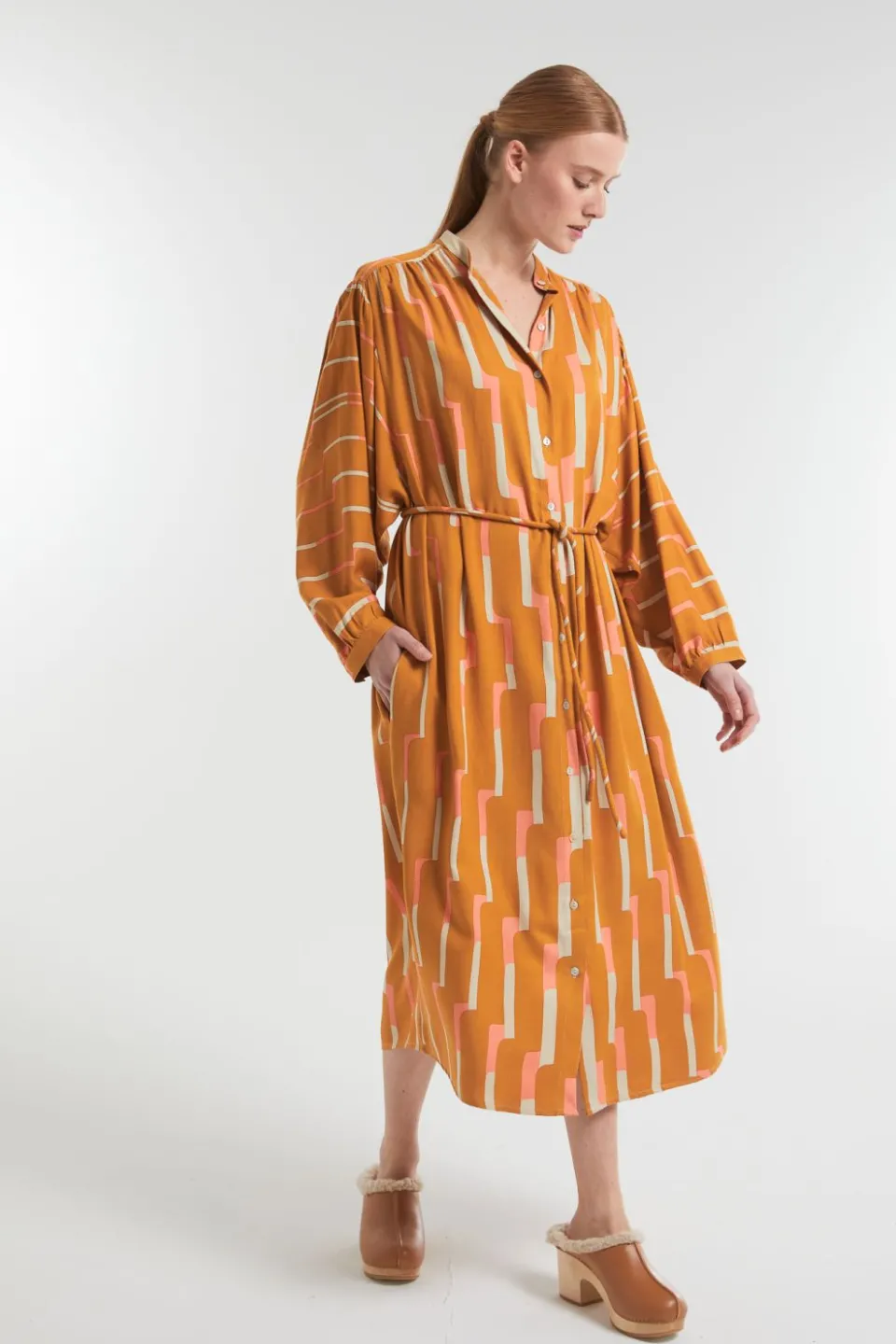 New Mapoésie Robe Eulalie Celeste Ambre