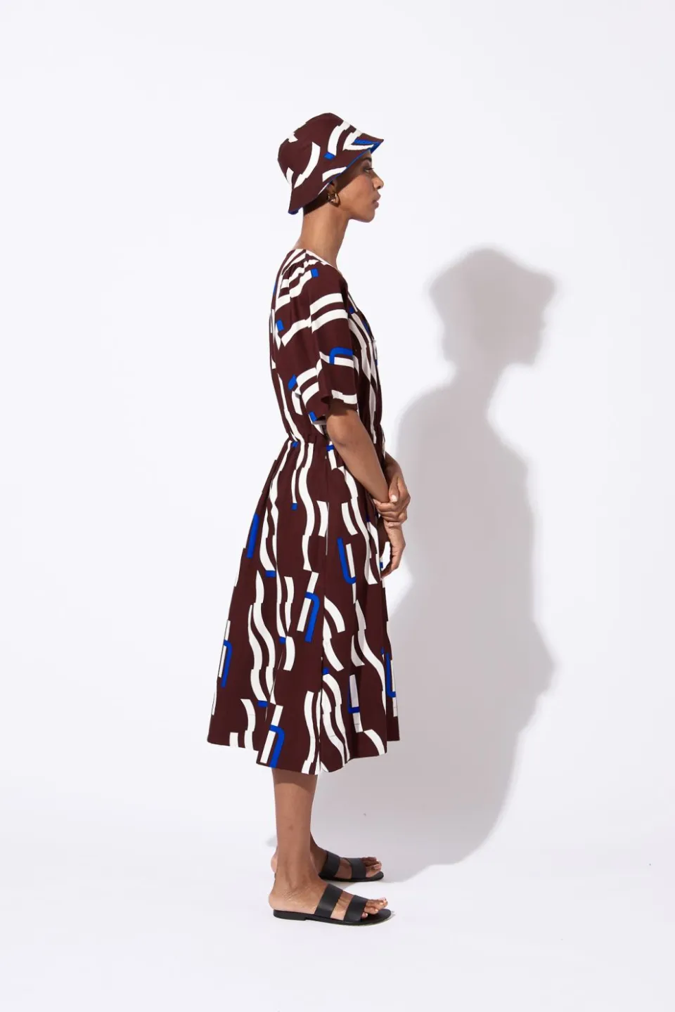 Outlet Mapoésie ROBE OLYMPE WAVE BORDEAUX