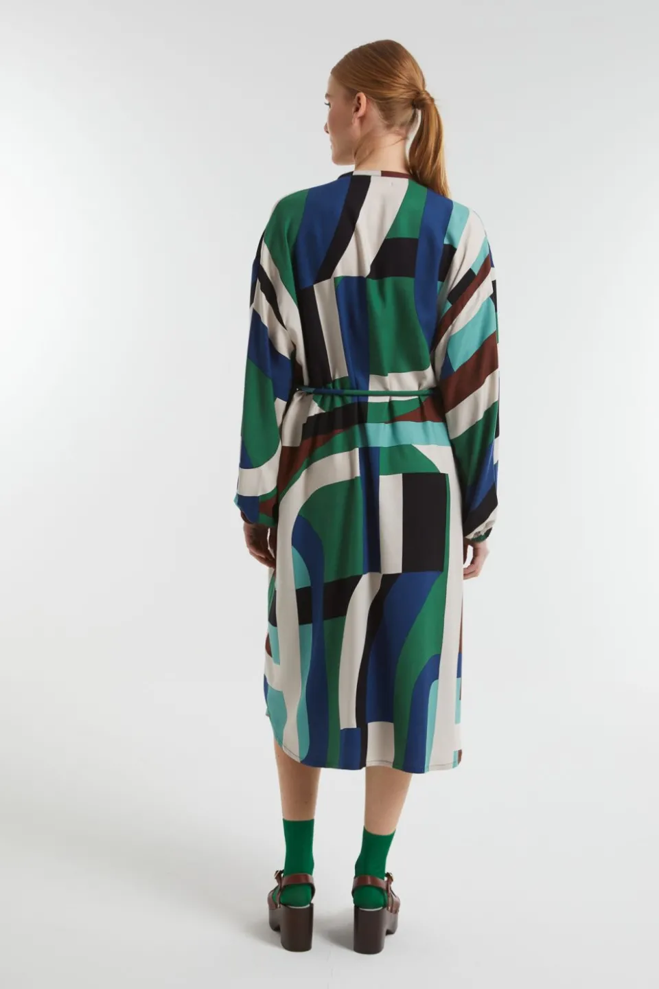 Fashion Mapoésie Robe Paradis Supersonic Bleu Vert
