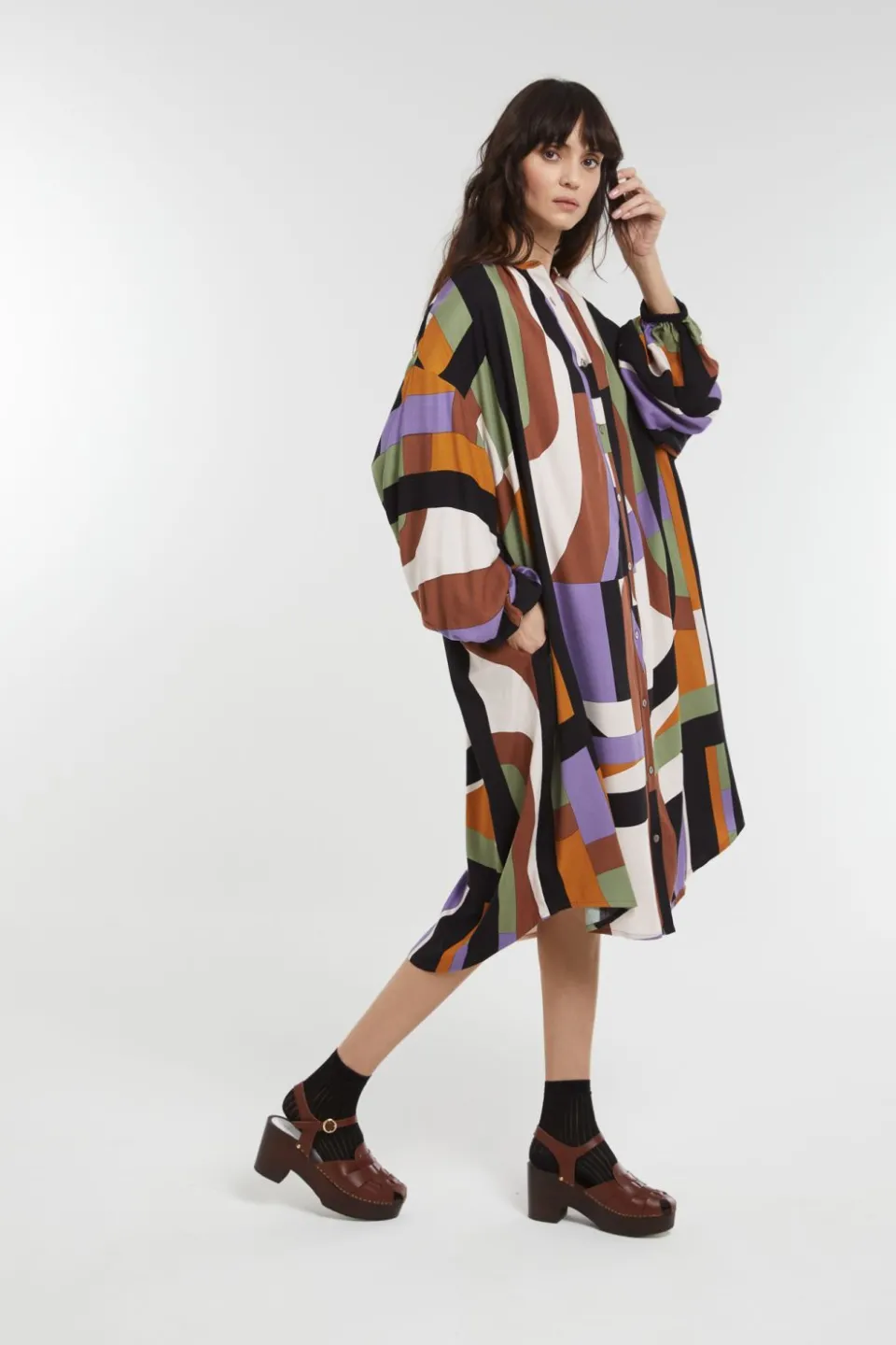 Fashion Mapoésie Robe Paradis Supersonic Brun Violet