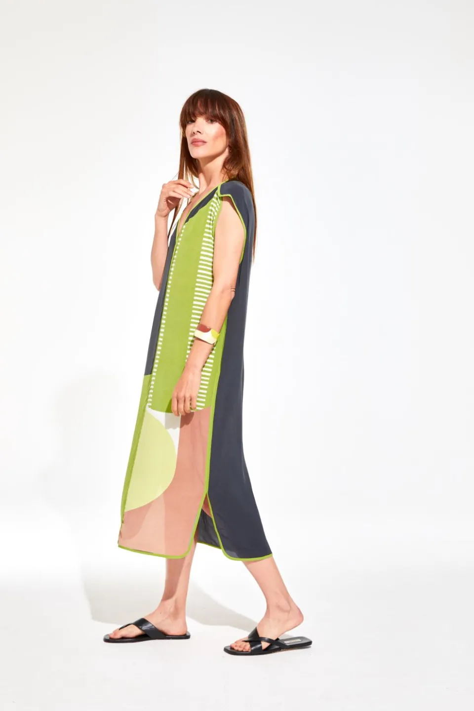 Outlet Mapoésie Robe Raf Abstract Lime
