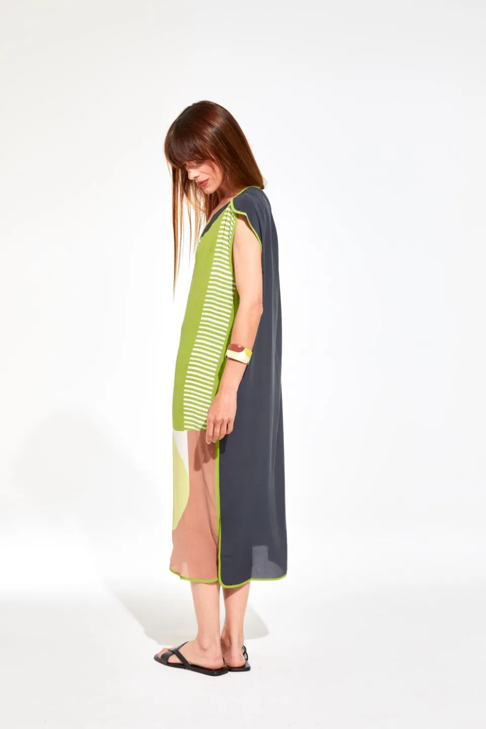 Outlet Mapoésie Robe Raf Abstract Lime
