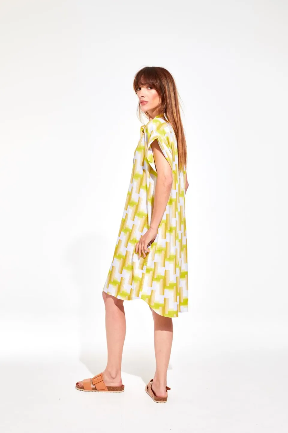 New Mapoésie Robe Syracuse Echo Lime