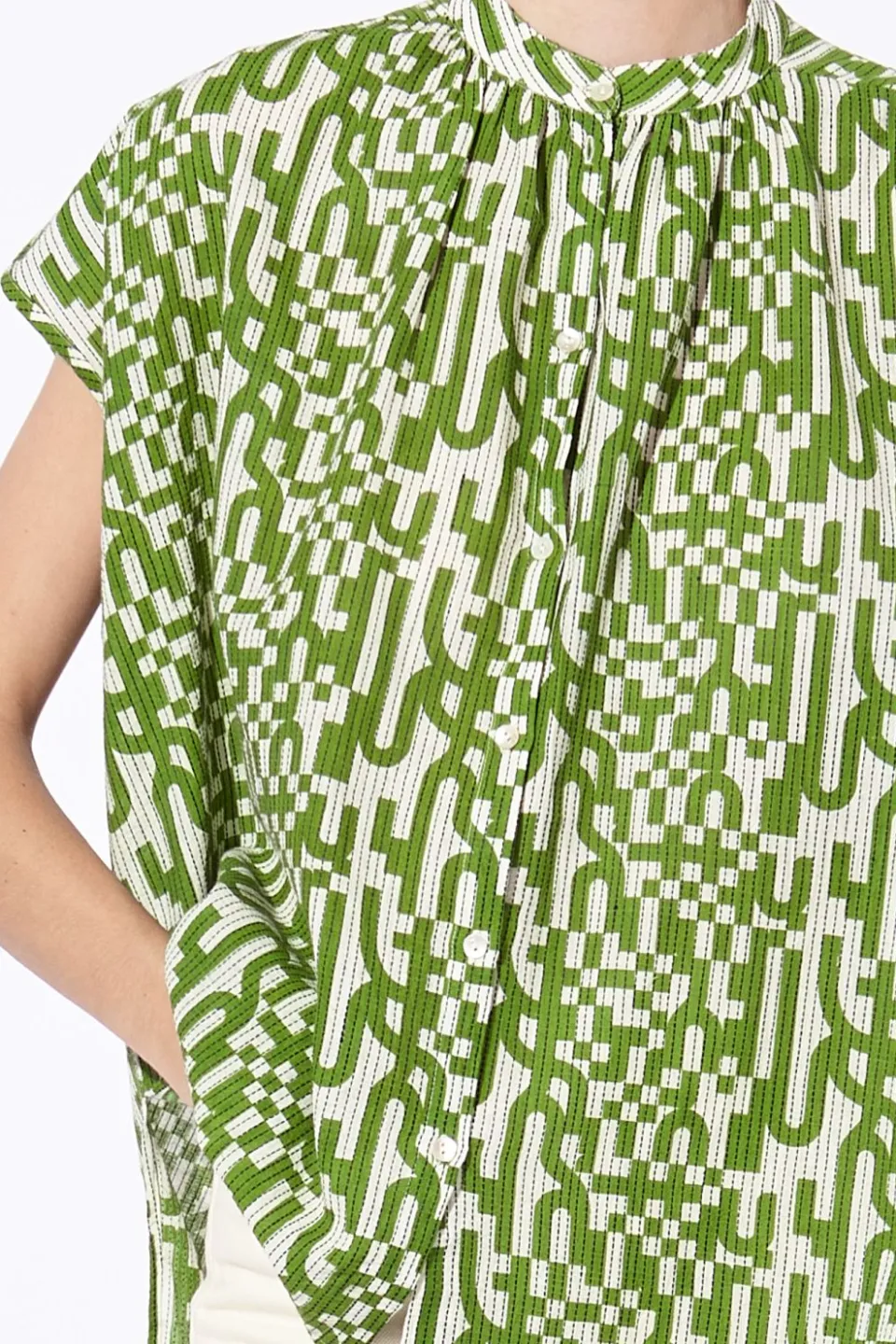 Clearance Mapoésie TOP ADELE DAMIER MOUSSE