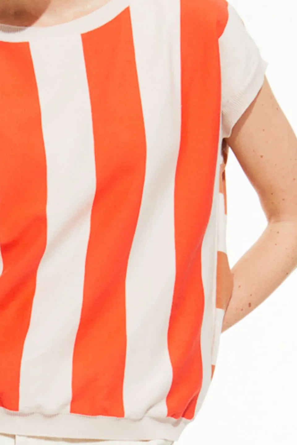 Hot Mapoésie Top Buren Marin Orange