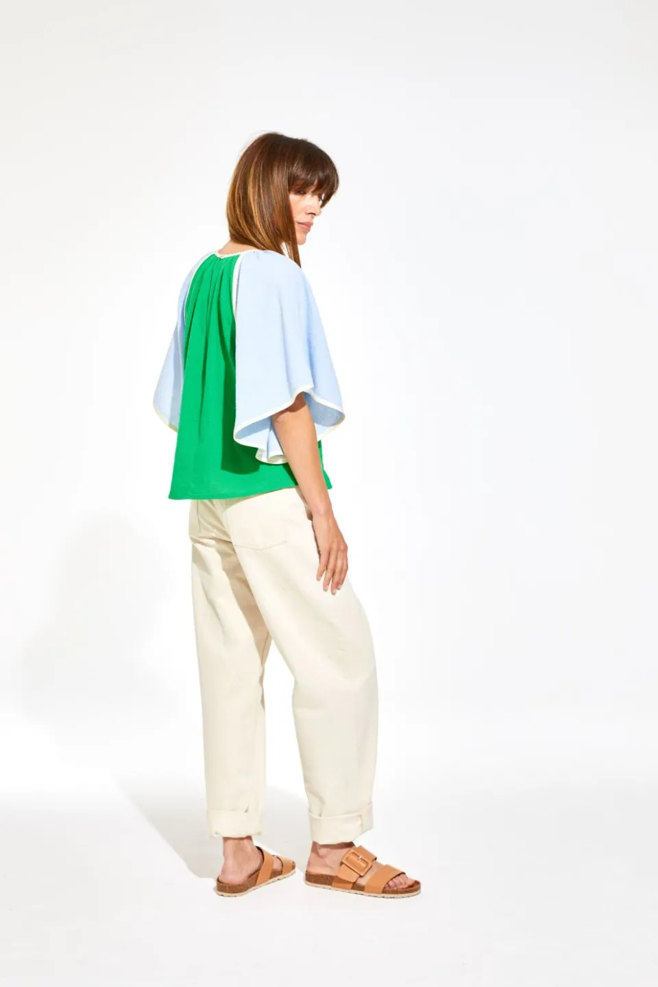 Online Mapoésie Top Lita Zephyr Bleu Vert