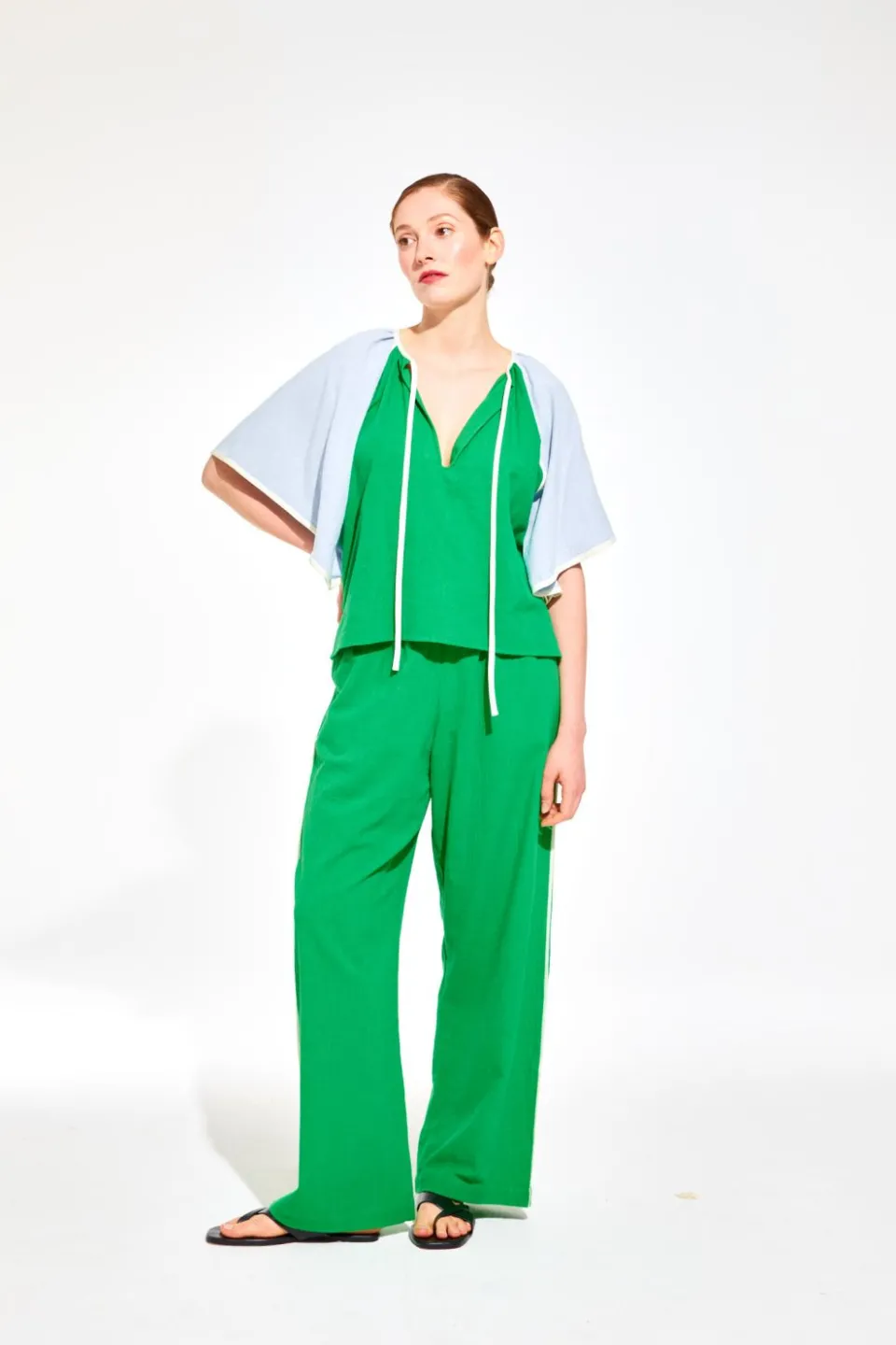 Online Mapoésie Top Lita Zephyr Bleu Vert