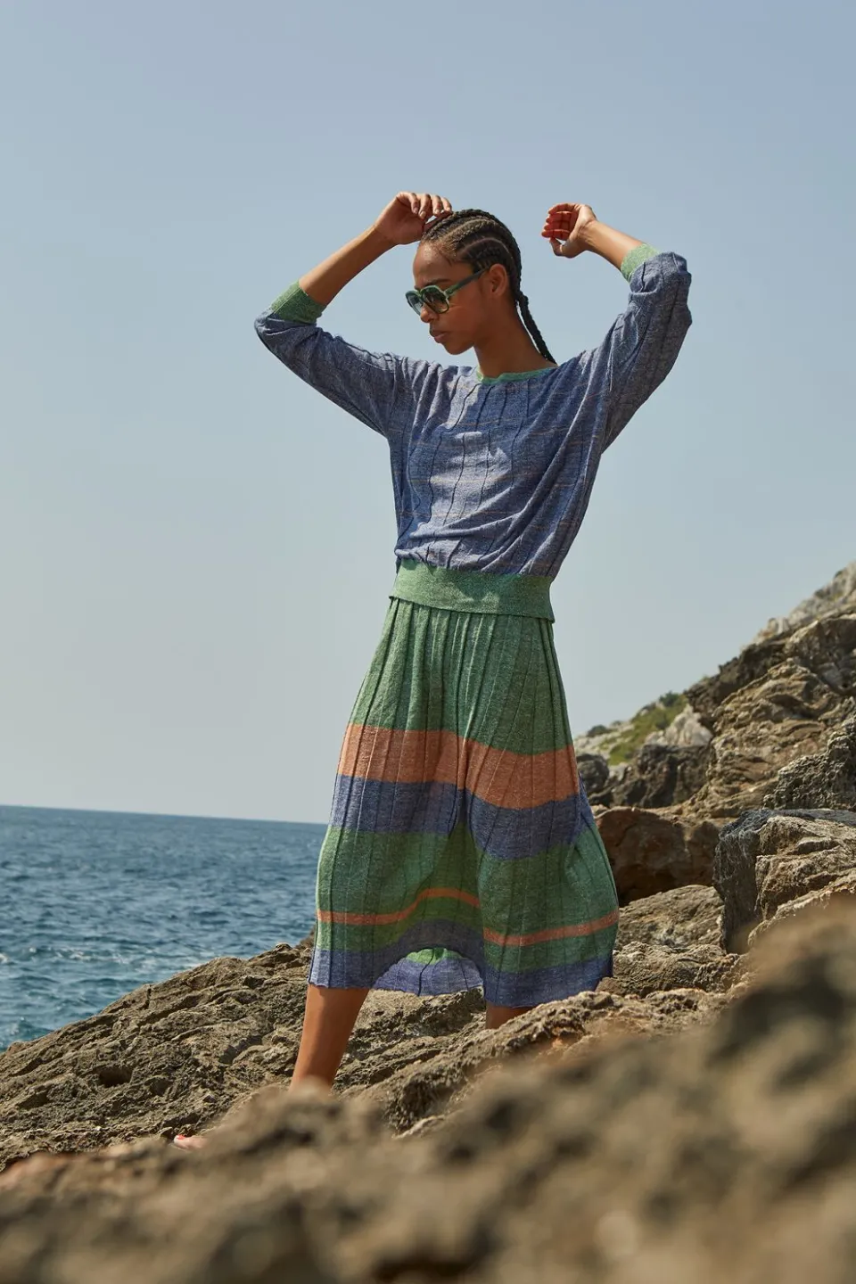 Online Mapoésie Top Victoria Jaspe Tan Bleu