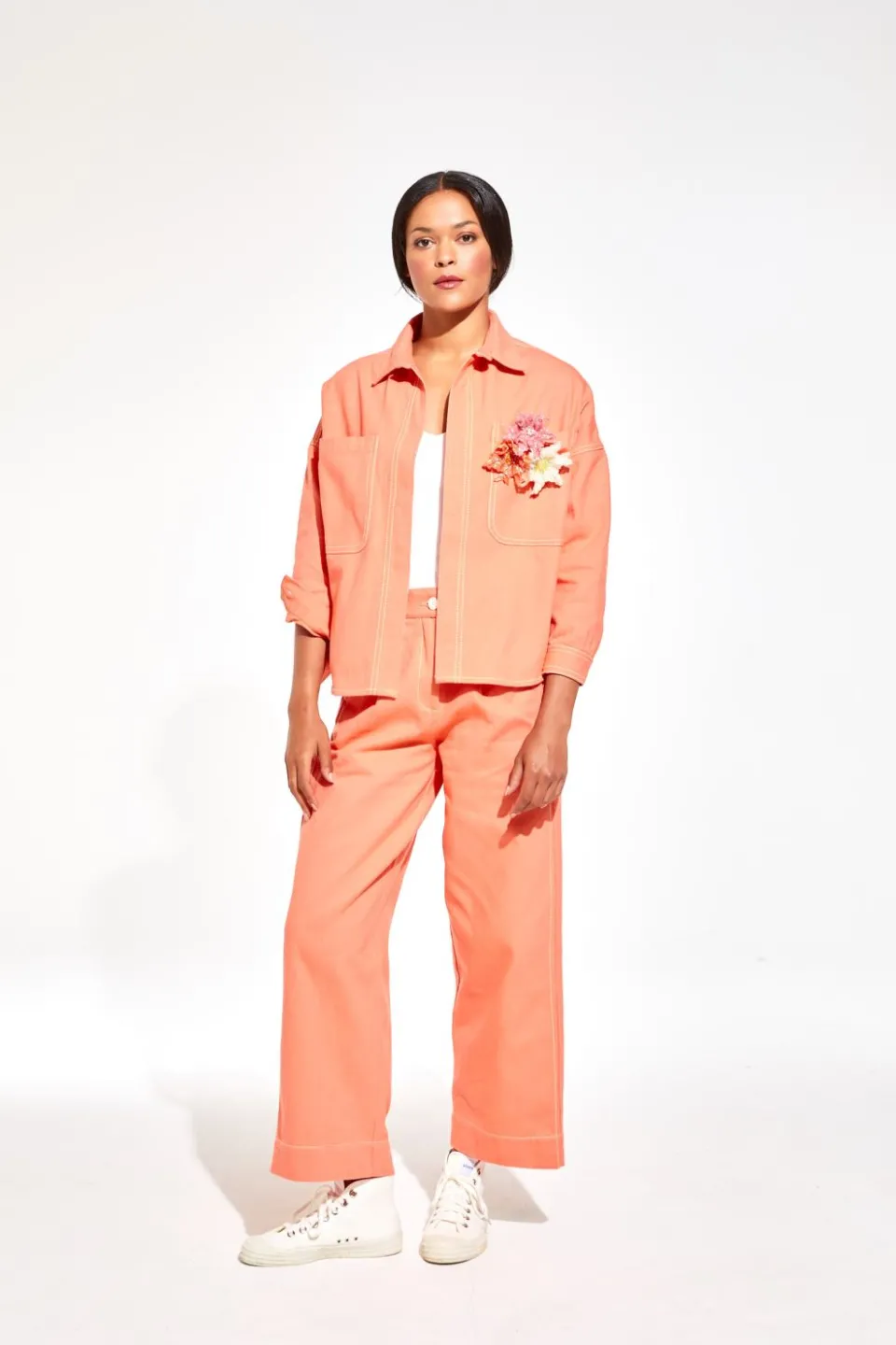 Discount Mapoésie Veste Jacky Dune Corail