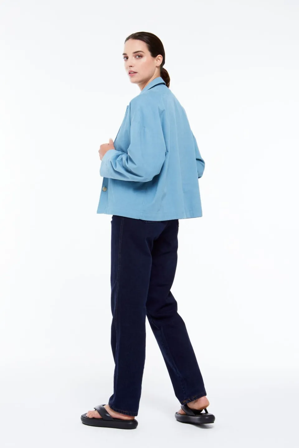 Online Mapoésie Veste Mina Madone Bleu Gris