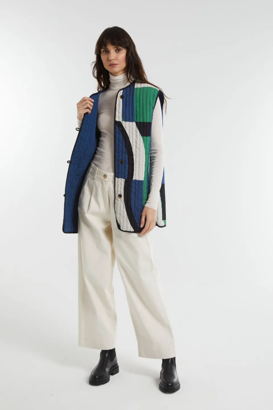 Clearance Mapoésie Veste Réversible Hugo Supersonic Bleu Vert